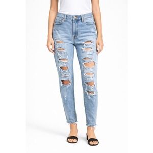 American Eagle Tomgirl‎ Button Fly Mid-Rise Distressed Light Jeans size 00 Short